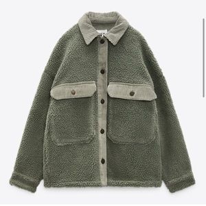 Zara contrast jacket with pockets